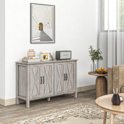 Buffet Sideboard, Bar Cabinet with Storage, Wood Grain