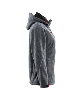 Plus Size Fleece Lined Extreme Sweater Jacket with Removable Hood
