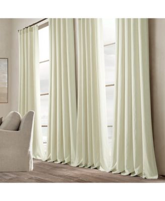 Belgian Flax Prewashed Linen Rich Cotton Blend Window Curtain Panel