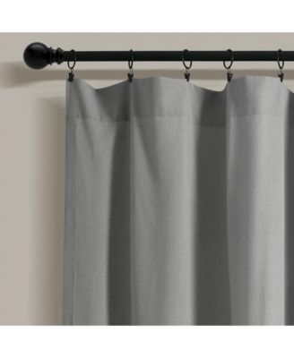 Linen Button Window Curtain Panels