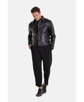 Men's Fashion Jacket, Nappa Black