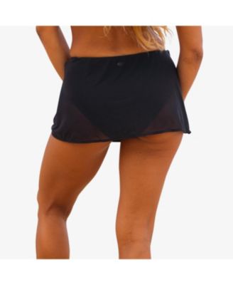 Plus Size Calysa 2in1 Bikini Bottom With Snap On Mesh Skirt