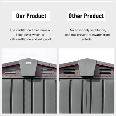 Streamdale Metal Outdoor Storage Shed with Lockable Double Door