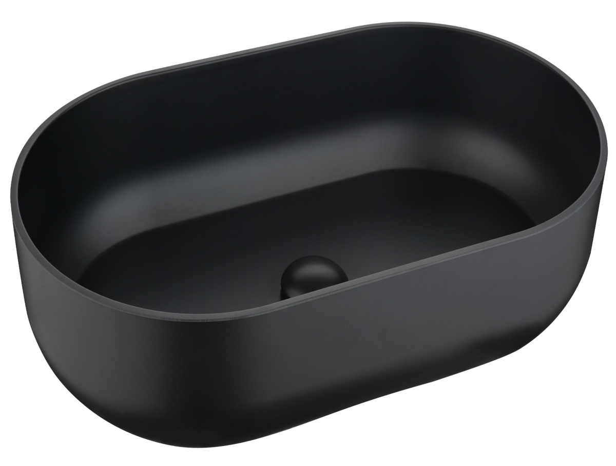 24x14x5.5 Matte Shell Bathroom Sink - Matte black