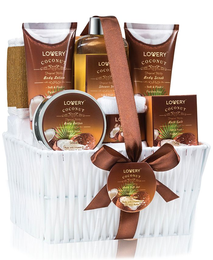 Lovery 9-Pc. Tropical Milky Coconut Bath Gift Set - Macy's