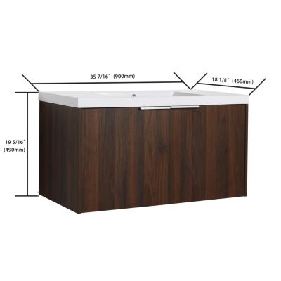 36" Modern Design Floating Bathroom Vanity with Soft Close Doors