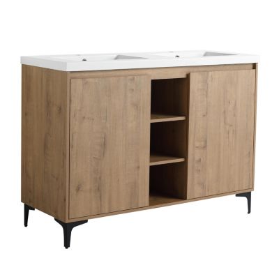 Streamdale 48" Freestanding Vanity with Double Sink and Soft-Close Hinges