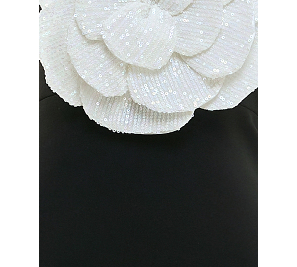 City Studios Juniors' Strapless Sequin-Rosette Bodycon Dress -ivory
