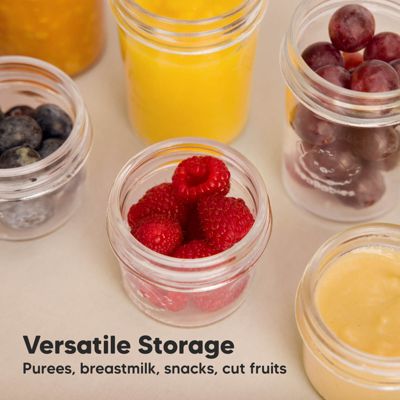8pk Prep Baby Food Storage Containers, Leak-Proof, BPA Free Glass Baby Food Jars for Feeding