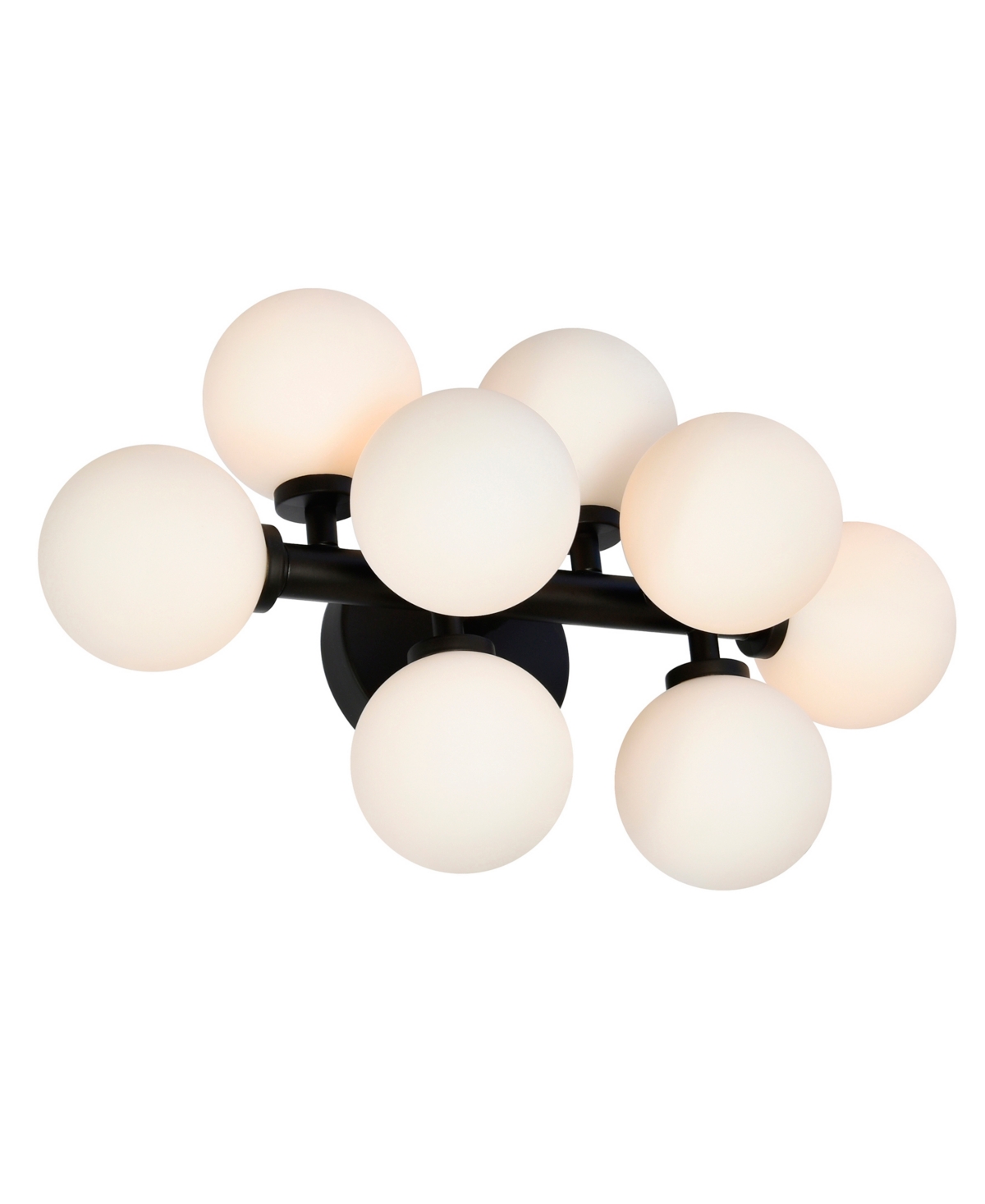 Shop Cwi Lighting 12" Metal Arya 8 Light Wall Sconce In Black