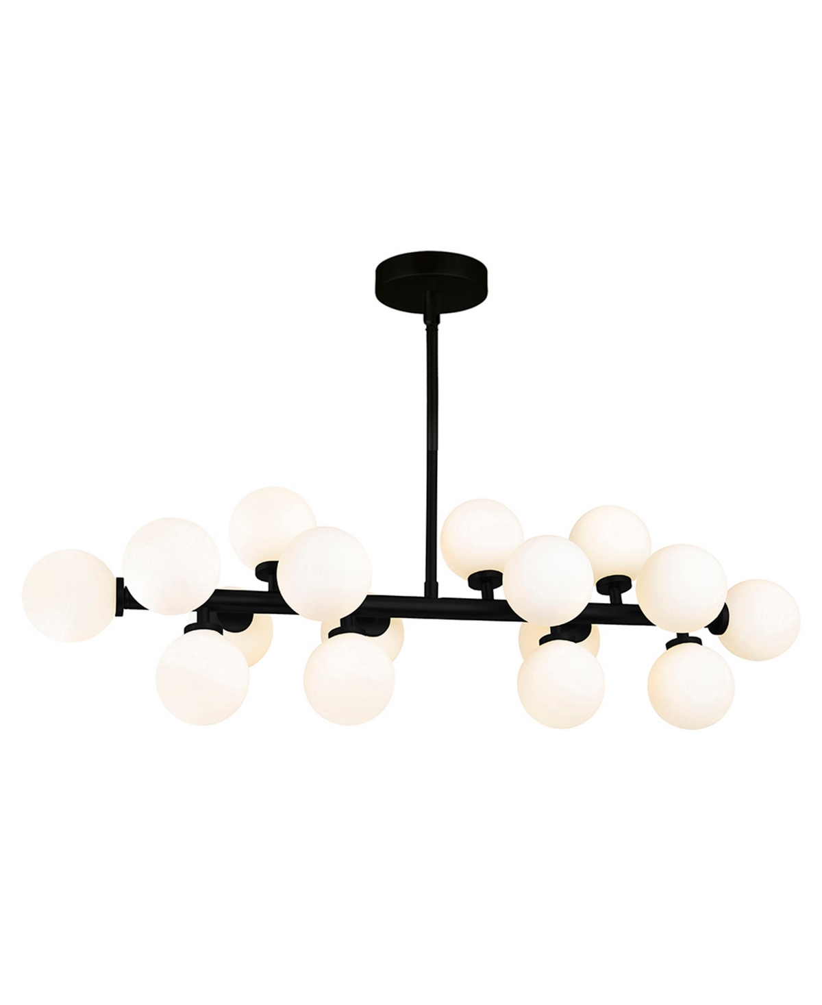 Shop Cwi Lighting 12" Metal Arya 16 Light Chandelier In Black