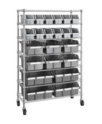 thumbnail image 2 of Seville Classics 7-Tier NSF 22-Bin Storage Rack – 36W X 14.25D X 56H 2 of 6