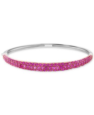 EFFY&reg; Ruby Graduated Bangle Bracelet (5-1/20 ct. t.w.) in Sterling Silver (Also available in Pink Sapphire & Sapphire)