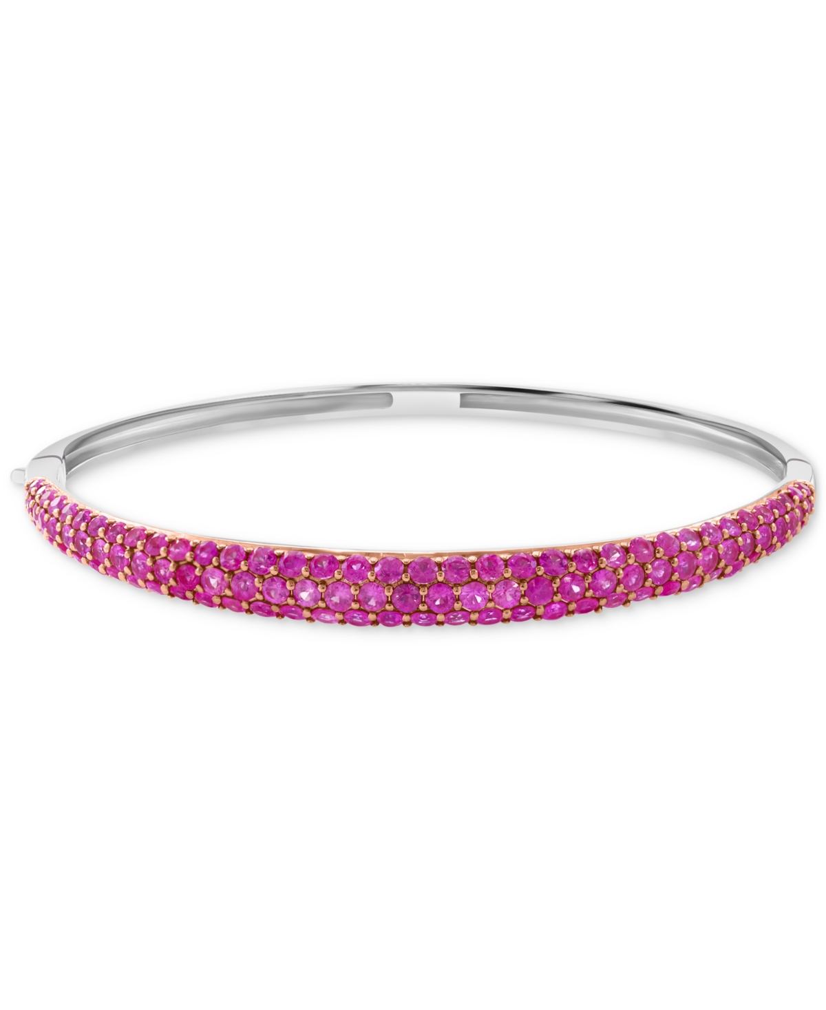 Effy Ruby Graduated Bangle Bracelet (5-1/20 ct. t.w.) in Sterling Silver (Also available & Sapphire) - Pink Sapphire