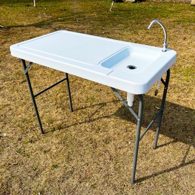 Outdoor Fish And Game Cutting Cleaning Table with Sink And Faucet