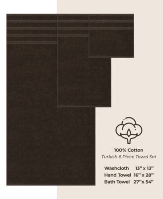 Edison 100% Cotton Luxury 6-Piece Towel Set