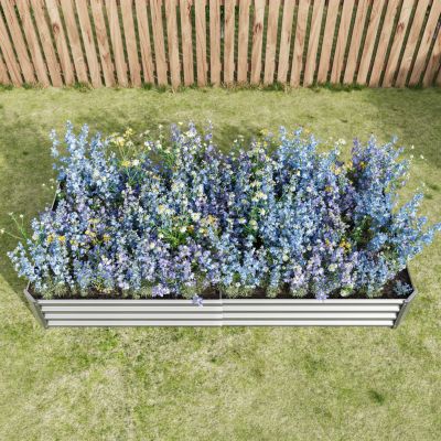 Metal Raised Garden Bed Kit for Flowers and Vegetables