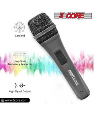 Microphone XLR Dynamic Mic Karaoke Singing Handheld Microfono Wired Professional Unidirectional 1/4 Plug In Cord Connection for Vocal DJ Music - PM 608