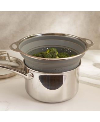 Endurance Silicone Stainless Steel Collapsible Colander