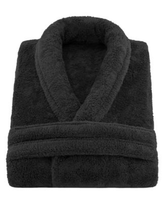 Unisex Luxury Hotel Spa Warm Shawl Collar Soft Plush Fleece Bath Robe