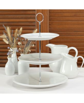 Porcelain 3-Tier Dessert Serving Stand