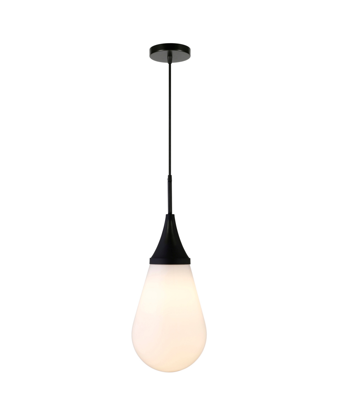 Hudson & Canal Ambrose 8.63" Wide Pendant With Glass Shade In Blackened Bronze