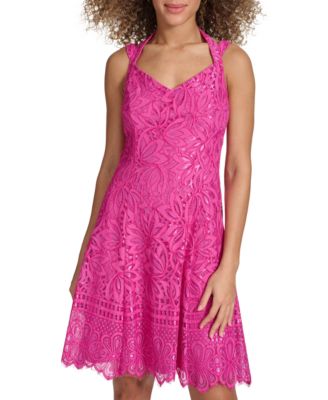 Kensie floral lace a line dress hotsell