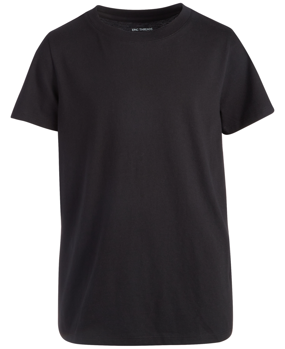 Epic Threads Little And Big Boys Solid T-shirt, Created For Macy's In Deep Black