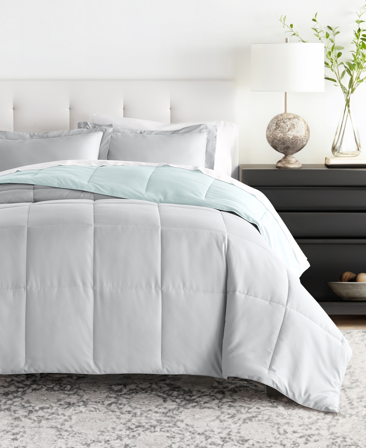 ienjoy Home All Season Lightweight Down Alternative Reversible 3-Pc. Comforter Set,