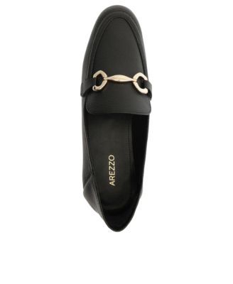 Emma Horse Bit Pebble Leather Classic Loafers
