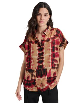 DKNY - Women's Printed Short-Sleeve Shirt