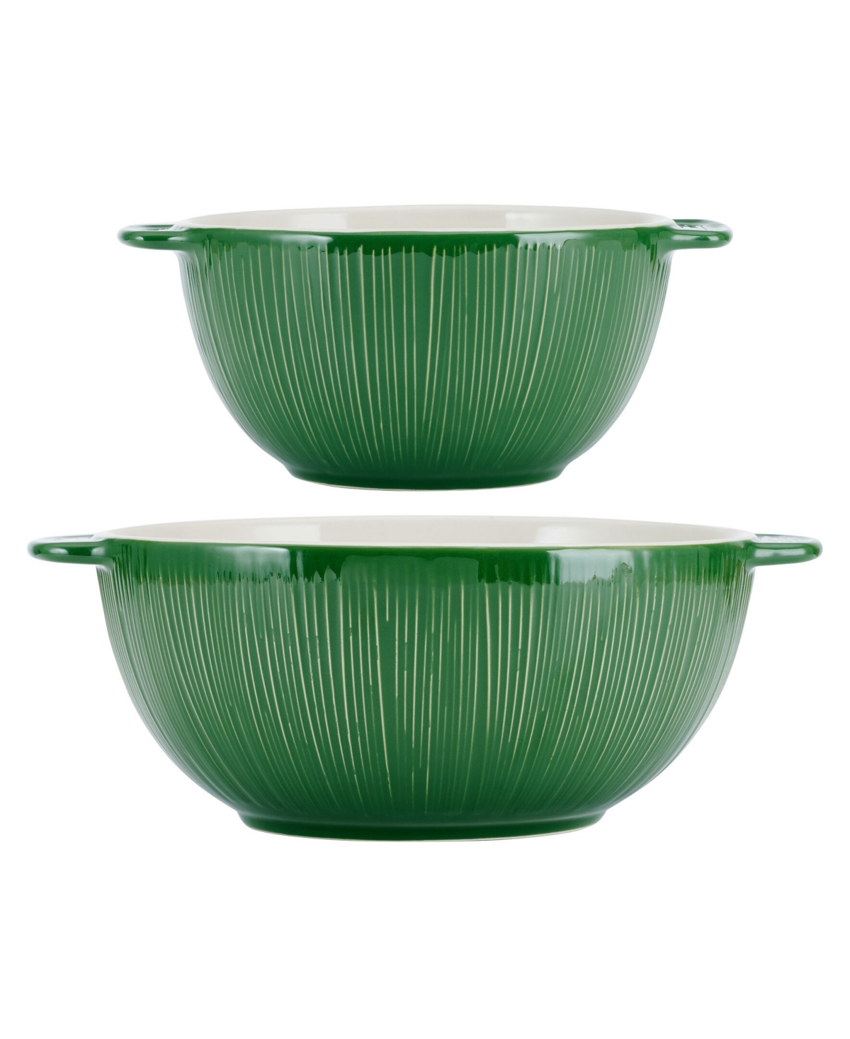Fitz And Floyd Sicily Serving Bowls, Set Of 2 In Green