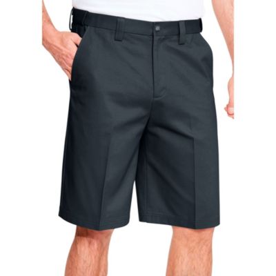 Big & Tall Wrinkle-Free Expandable Waist Plain Front Shorts