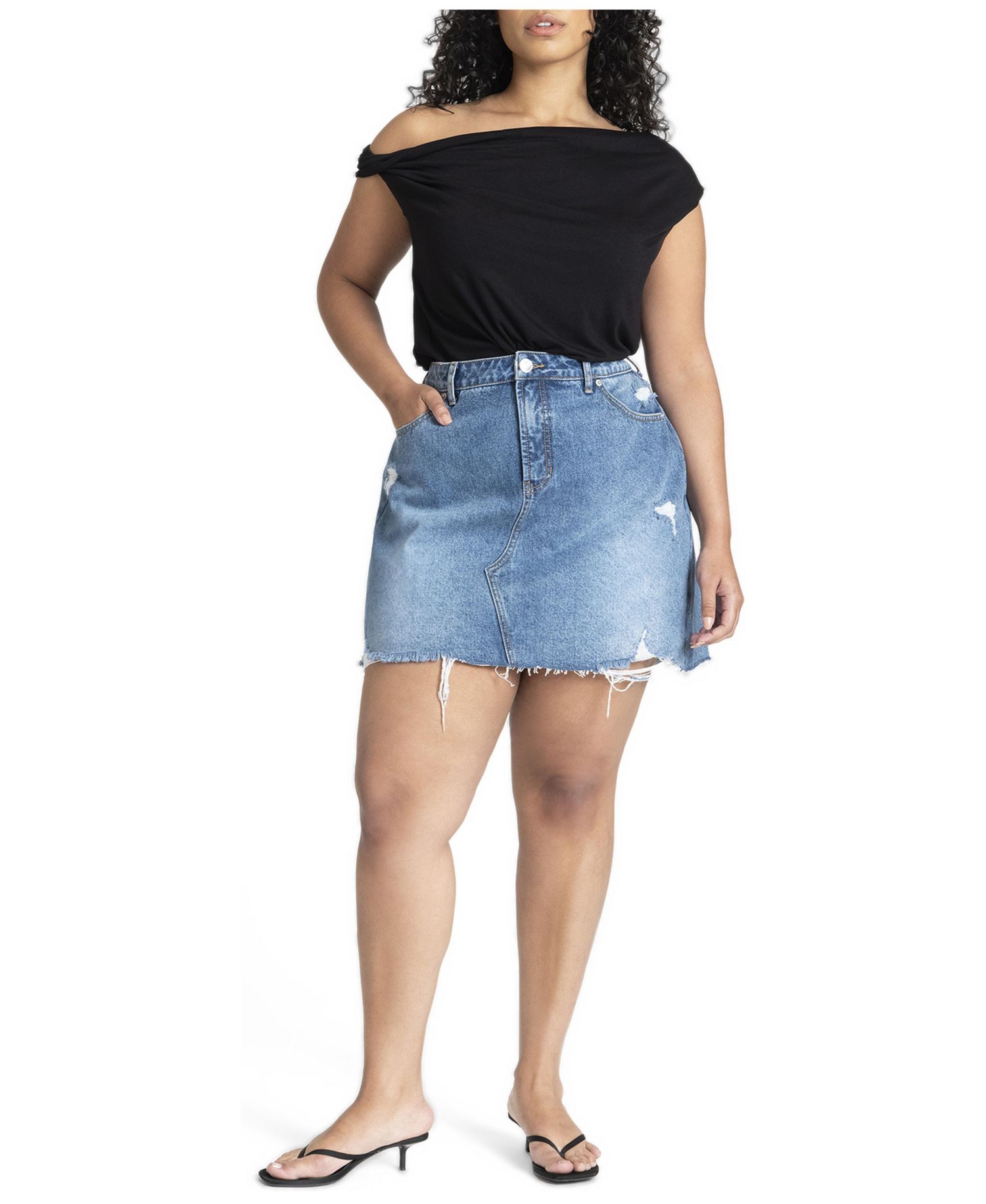 Women's Asym Twist Sleeve Top