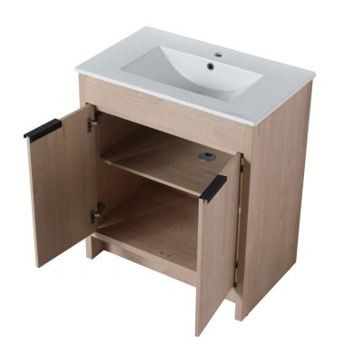 Streamdale Freestanding Vanity with Ceramic Sink & Soft-Close Doors