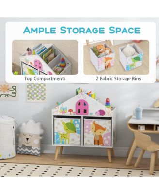 Kids Dollhouse Bookshelf Toddler Book & Toy MDF, Pine Wood Storage Display Organizer Ideal Gift