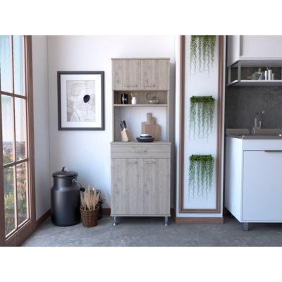 Streamdale Santa Maria 1-Drawer Pantry, Light Grey
