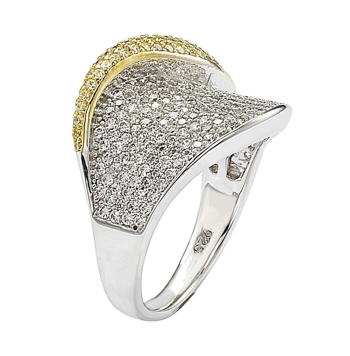 Suzy Levian New York Suzy Levian SterlingCubic Zirconia Pave Wave Ring - Silver