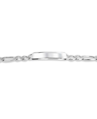 Men's Figaro Chain ID Bracelet in .925 Sterling Silver