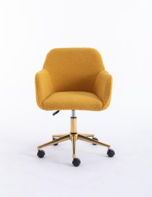 Modern Adjustable Office Chair with Teddy Fabric