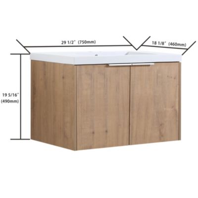30" Soft Close Bathroom Vanity Sink