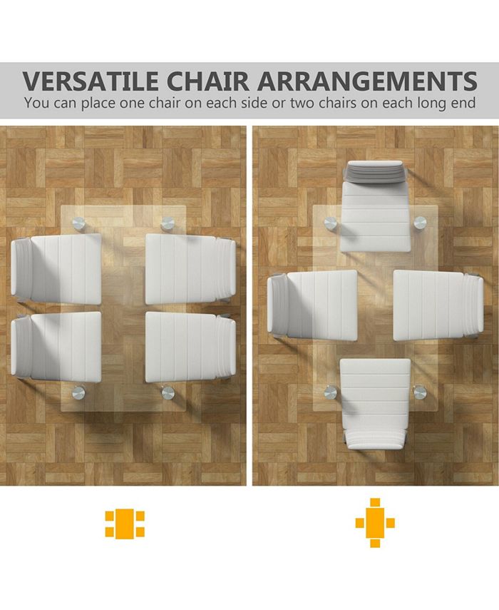 Slickblue 5 Pieces Dining Set with 4 PVC Leather Chairs Macy's