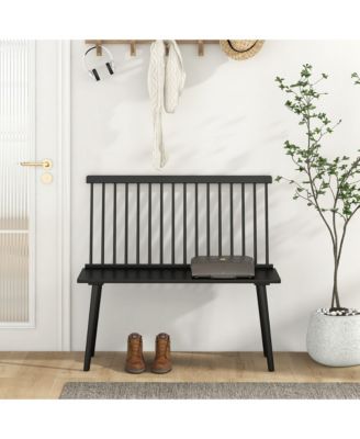 Entryway Bench for 2 Windsor Rubber Wood Dining Bench with Spindle.