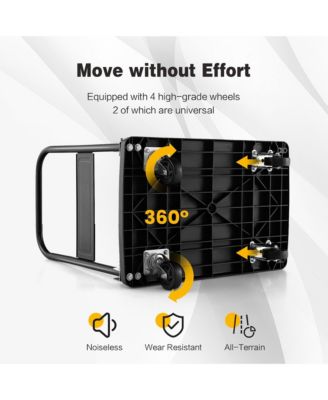 28'' x 19'' x 32''  Folding Push Cart Dolly Platform Hand Truck with 360° Swivel Wheels 440LBS Capacity