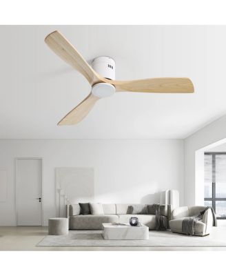 52" Natural Wood Ceiling Fan with Remote Control