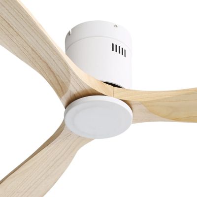 52" Natural Wood Ceiling Fan with Remote Control