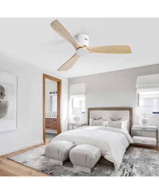 52" Natural Wood Ceiling Fan with Remote Control