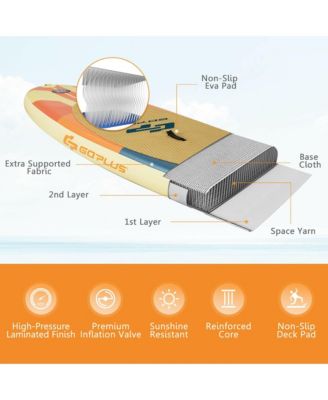 11ft Inflatable Stand Up Paddle Board Surfboard with Bag Aluminum Paddle Pump