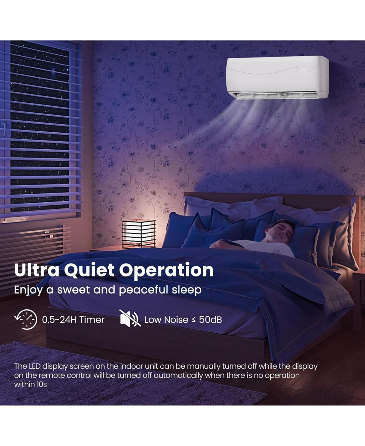 24000 Btu 18.5 SEER2 208-230V Ductless Mini Split Air Conditioner and Heater