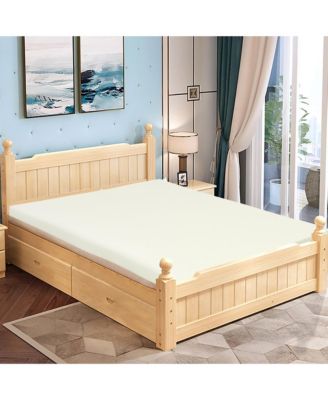 3'' Bed Mattress Topper Air Cotton for All Night s Comfy Soft Mattress Pad